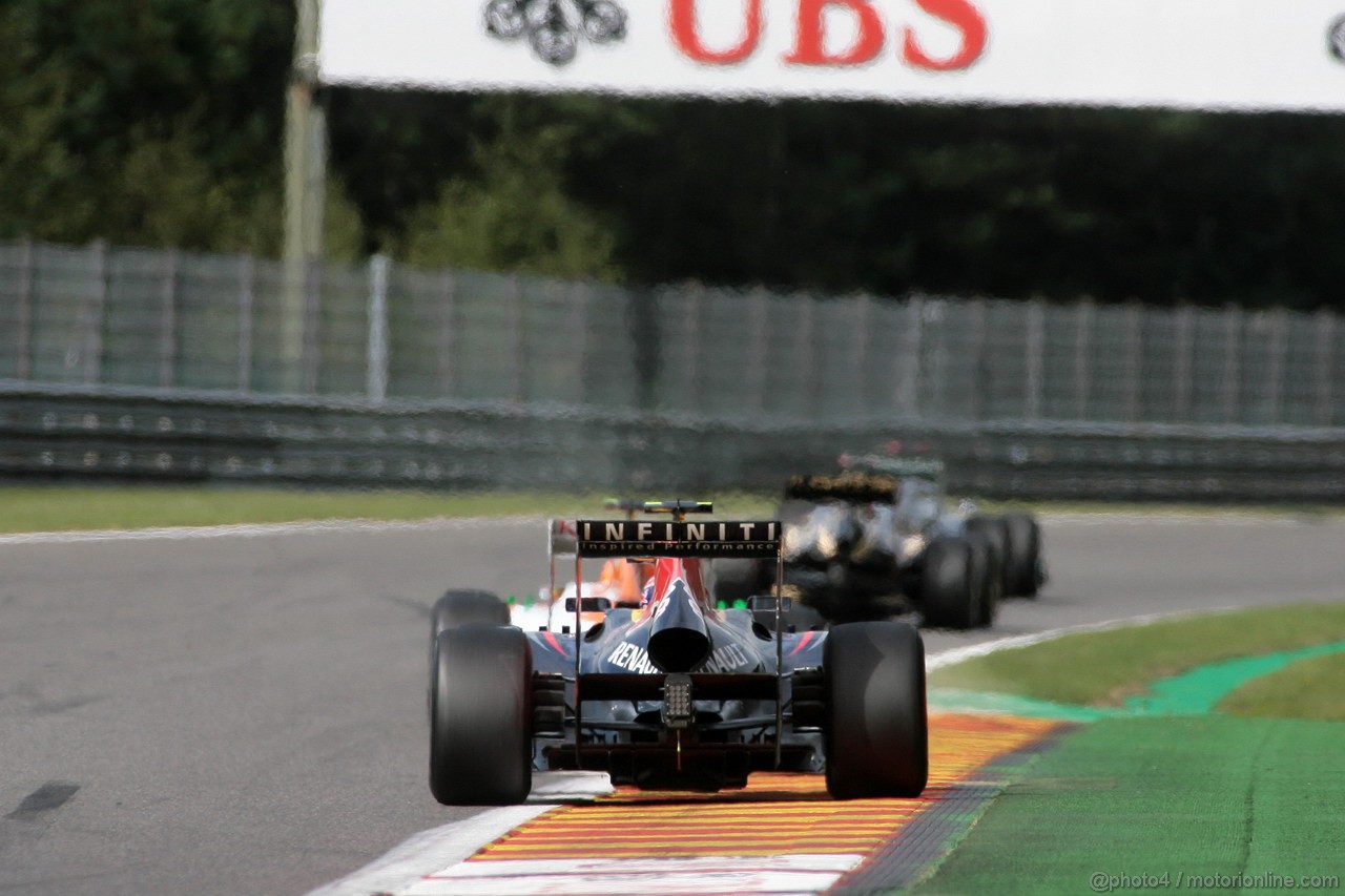 GP BELGIO, 02.09.2012- Gara, Mark Webber (AUS) Red Bull Racing RB8 