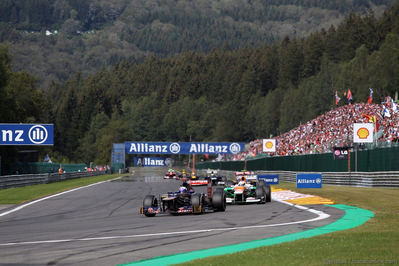 GP BELGIO, 02.09.2012- Gara, Daniel Ricciardo (AUS) Scuderia Toro Rosso STR7 