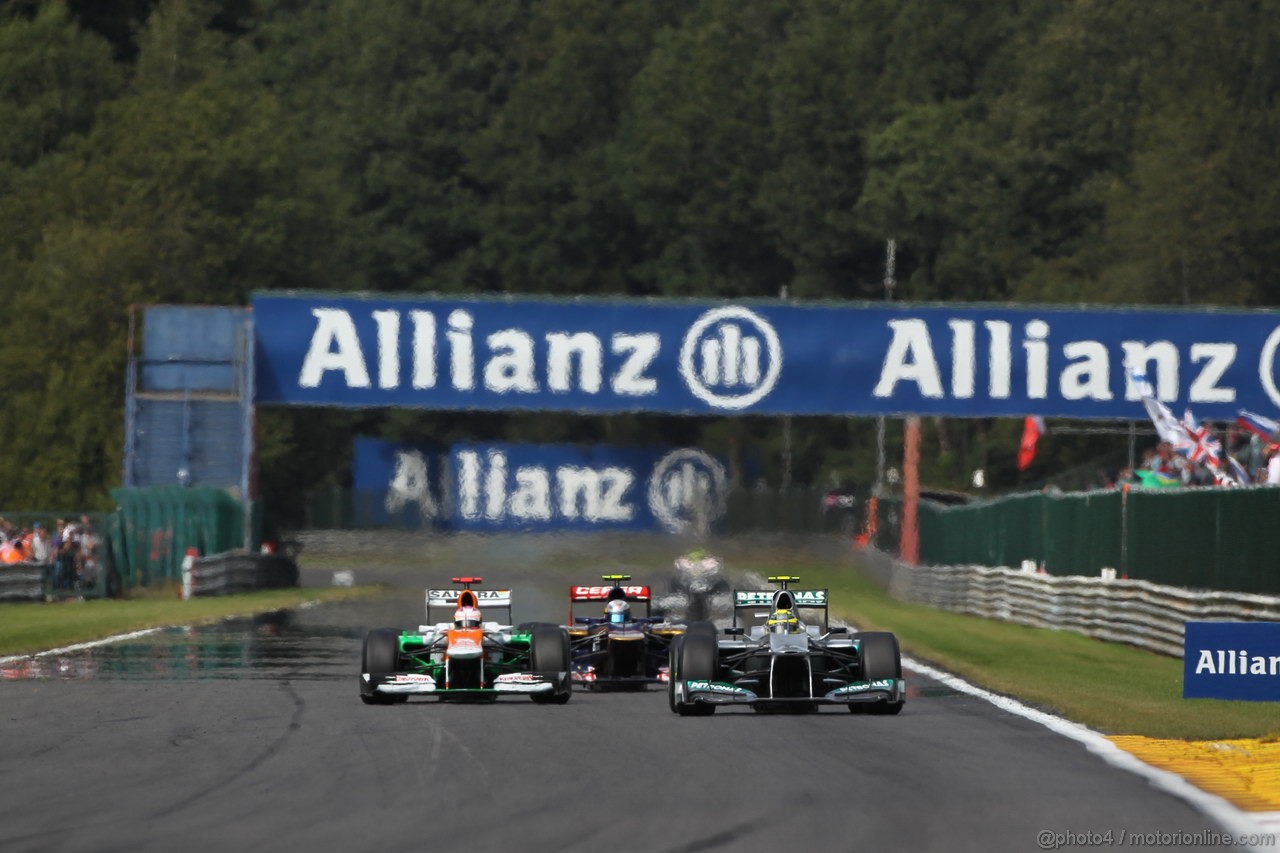 GP BELGIO, 02.09.2012- Gara, Nico Rosberg (GER) Mercedes AMG F1 W03