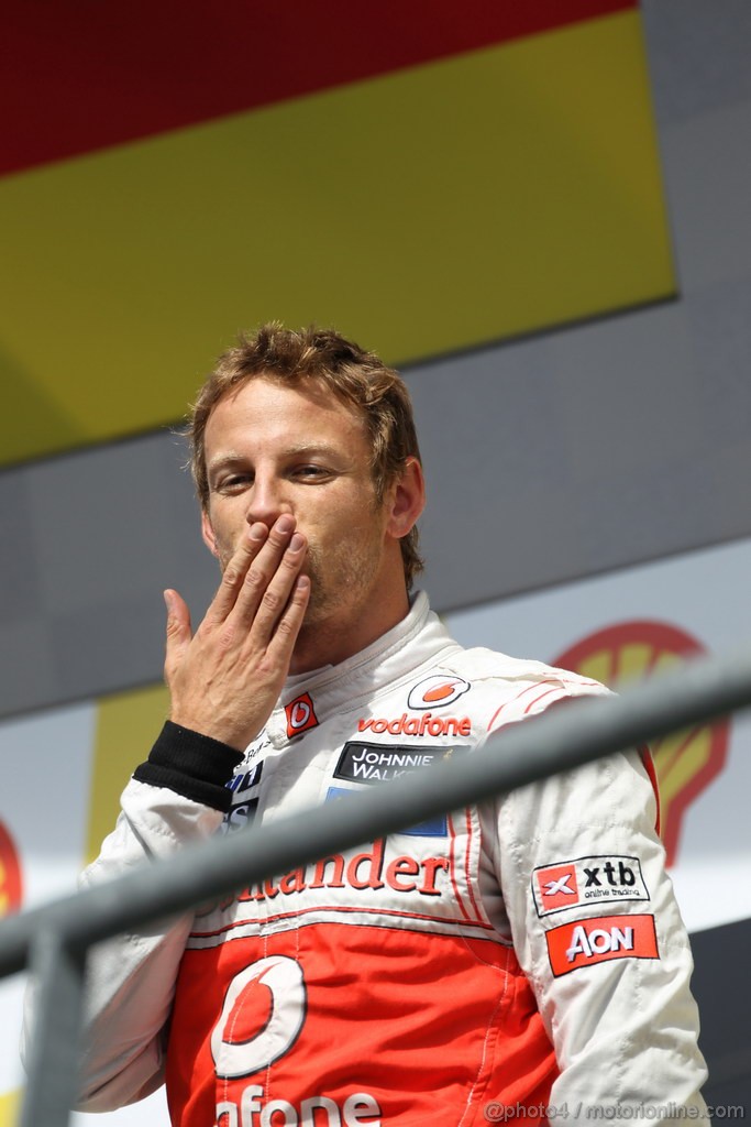 GP BELGIO, 02.09.2012- Gara, Jenson Button (GBR) McLaren Mercedes MP4-27 vincitore