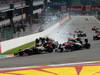 BELGIAN GP, 02.09.2012- Race, Start of the race, Crash, Romain Grosjean (FRA) Lotus F1 Team E20