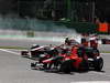 GP BELGIO, 02.09.2012- Gara, Narain Karthikeyan (IND) HRT Formula 1 Team F112 e Charles Pic (FRA) Marussia F1 Team MR01 