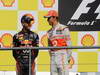 GP BELGIO, 02.09.2012- Gara, secondo Sebastian Vettel (GER) Red Bull Racing RB8 e Jenson Button (GBR) McLaren Mercedes MP4-27 vincitore 