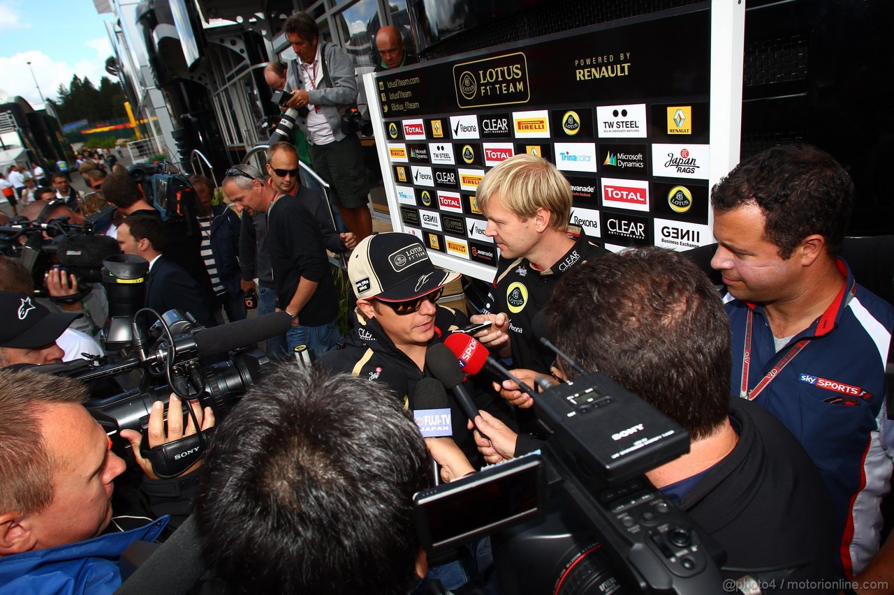 GP BELGIO, 30.08.2012- Kimi Raikkonen (FIN) Lotus F1 Team E20