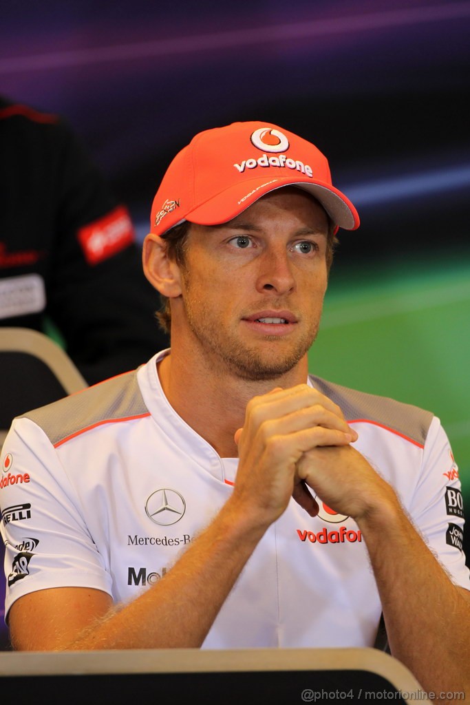 GP BELGIO, 30.08.2012- Conferenza Stampa, Jenson Button (GBR) McLaren Mercedes MP4-27
