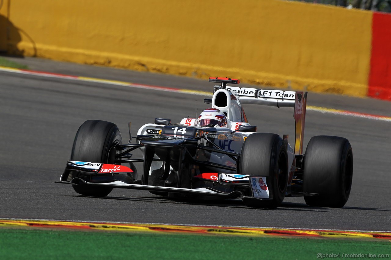 GP BELGIO, 01.09.2012- Prove Libere 3, Kamui Kobayashi (JAP) Sauber F1 Team C31 