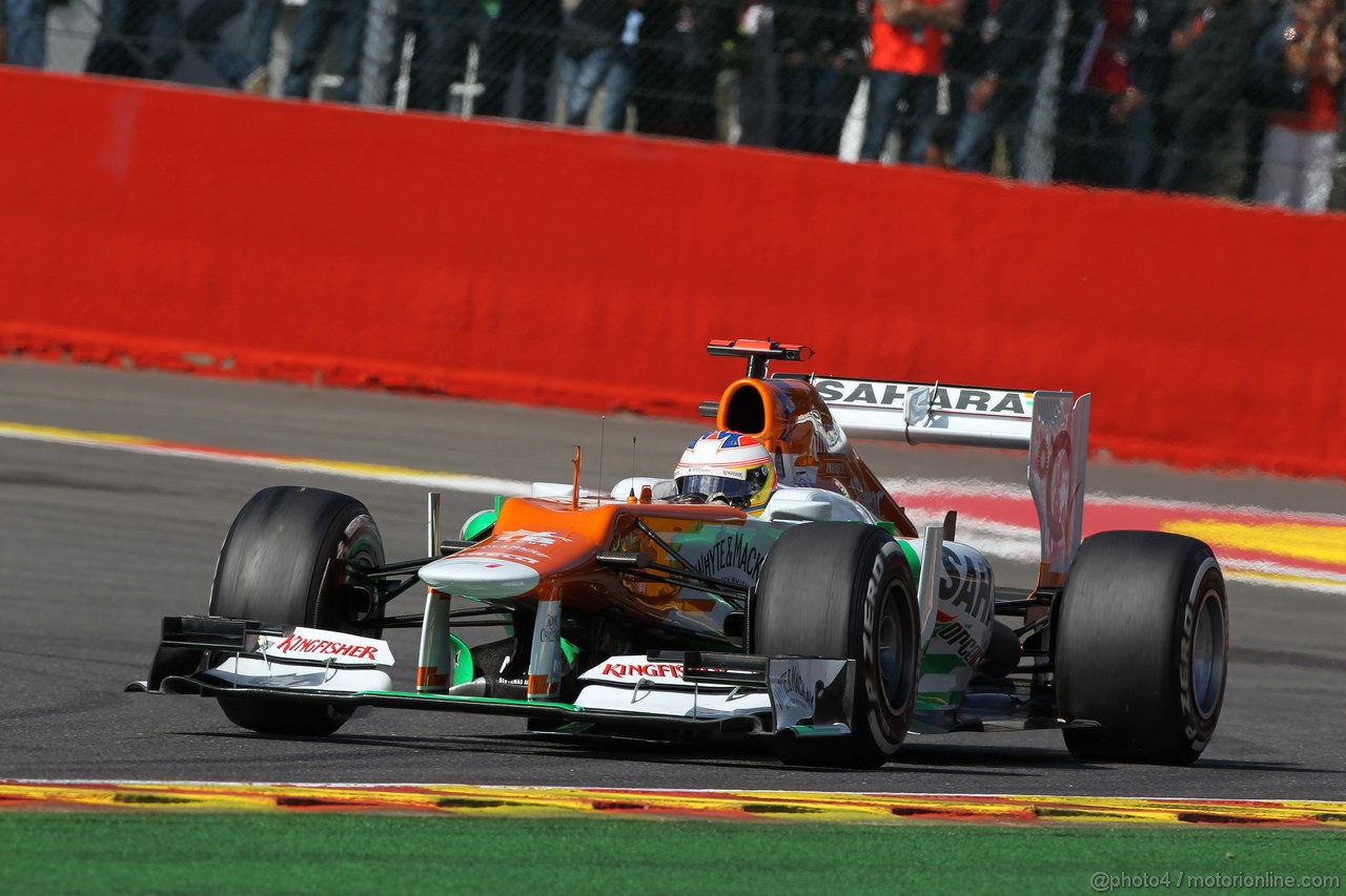GP BELGIO, 01.09.2012- Prove Libere 3, Paul di Resta (GBR) Sahara Force India F1 Team VJM05  