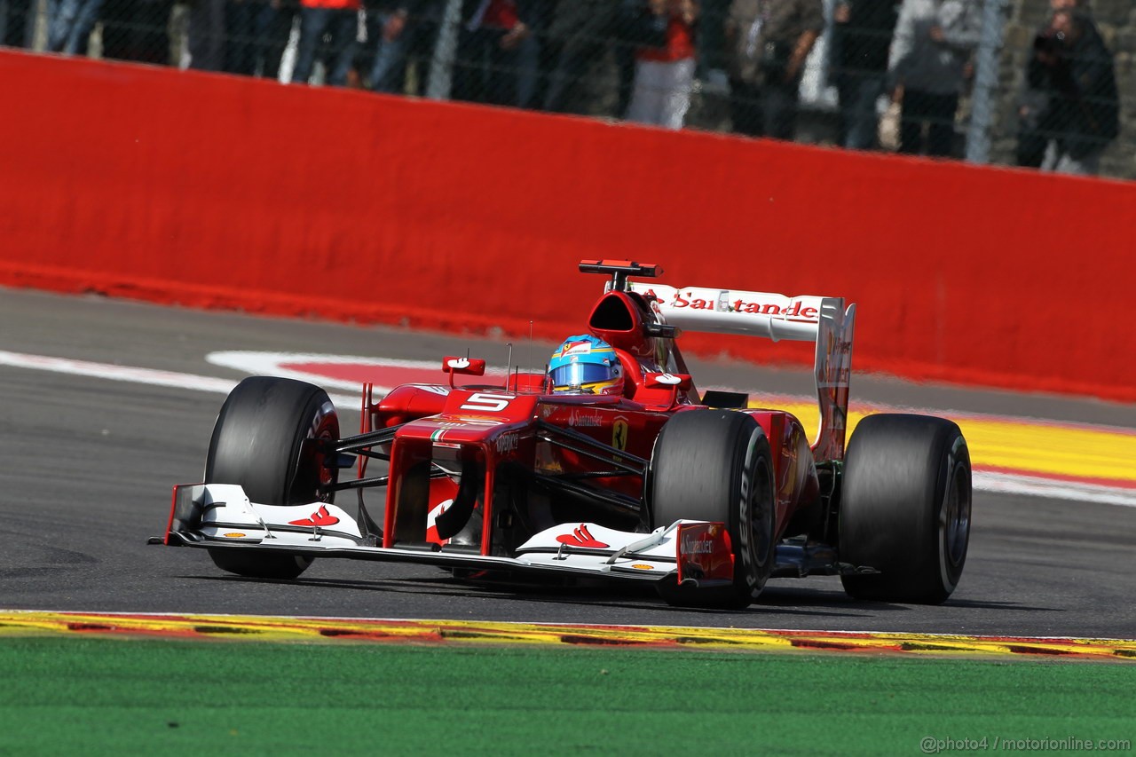 GP BELGIO, 01.09.2012- Prove Libere 3, Fernando Alonso (ESP) Ferrari F2012 