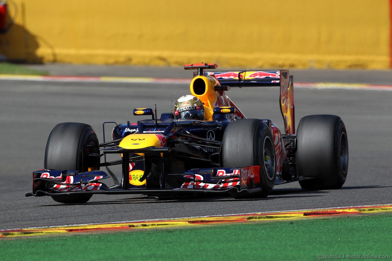 GP BELGIO, 01.09.2012- Prove Libere 3, Sebastian Vettel (GER) Red Bull Racing RB8 