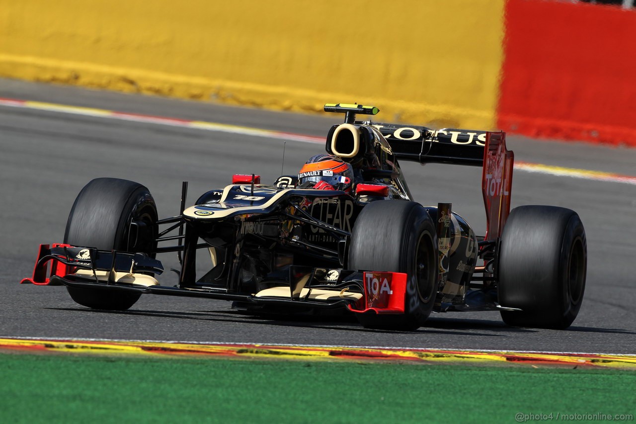 GP BELGIO, 01.09.2012- Prove Libere 3, Romain Grosjean (FRA) Lotus F1 Team E20 