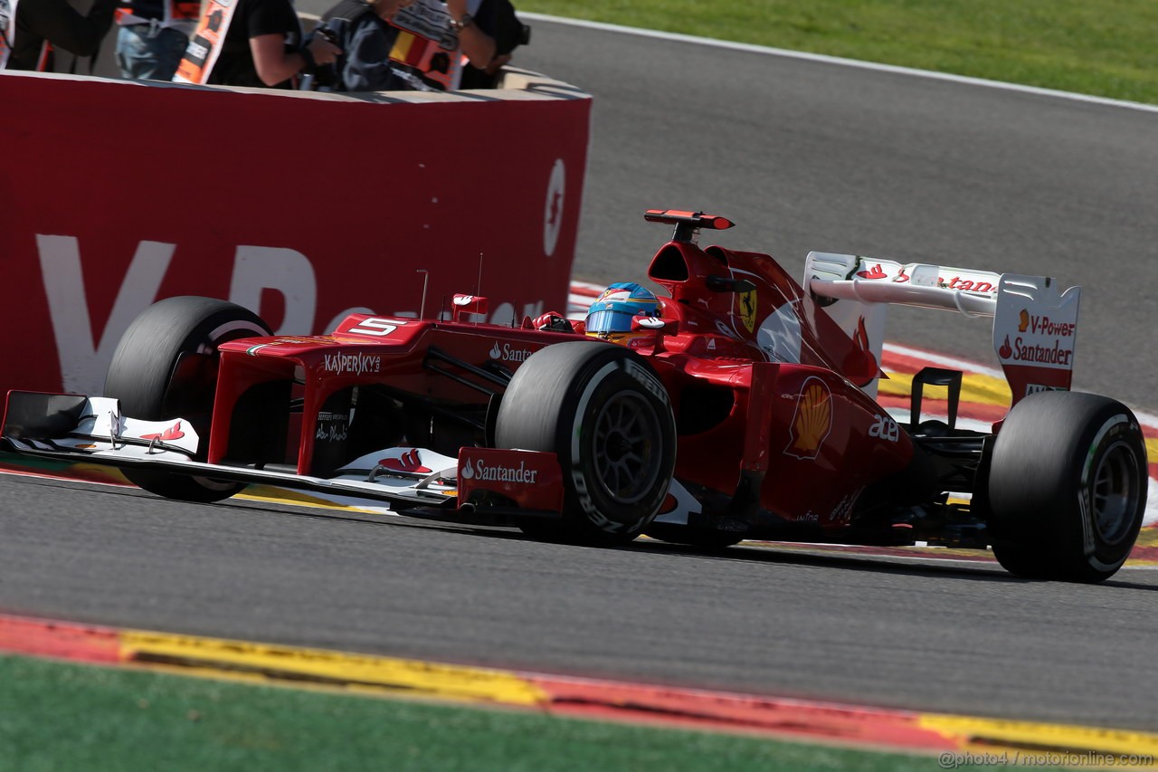 GP BELGIO, 01.09.2012- Prove Libere 3, Fernando Alonso (ESP) Ferrari F2012 