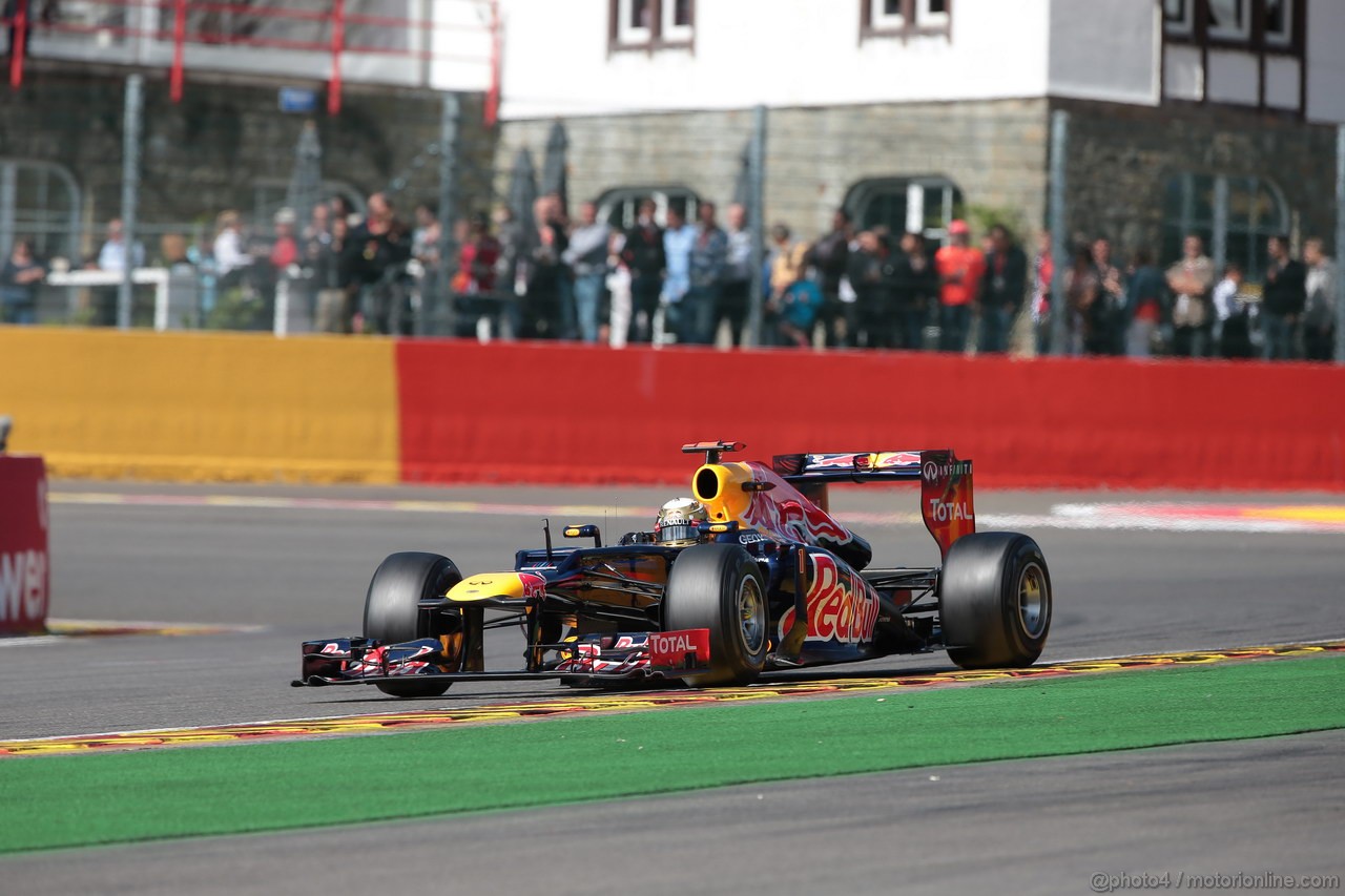 GP BELGIO, 01.09.2012- Prove Libere 3, Sebastian Vettel (GER) Red Bull Racing RB8 