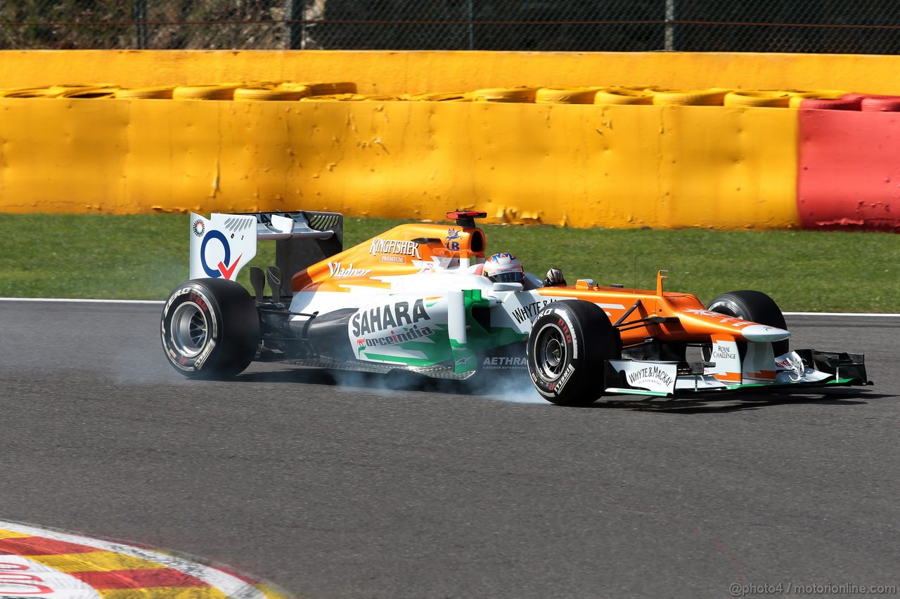 GP BELGIO, 01.09.2012- Prove Libere 3, Paul di Resta (GBR) Sahara Force India F1 Team VJM05