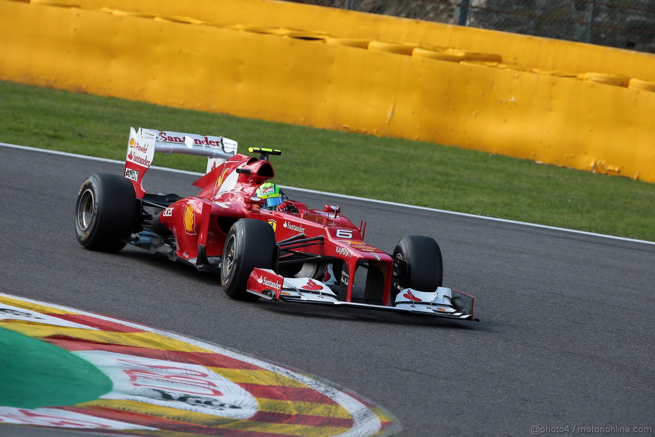 GP BELGIO, 01.09.2012- Prove Libere 3, Felipe Massa (BRA) Ferrari F2012 