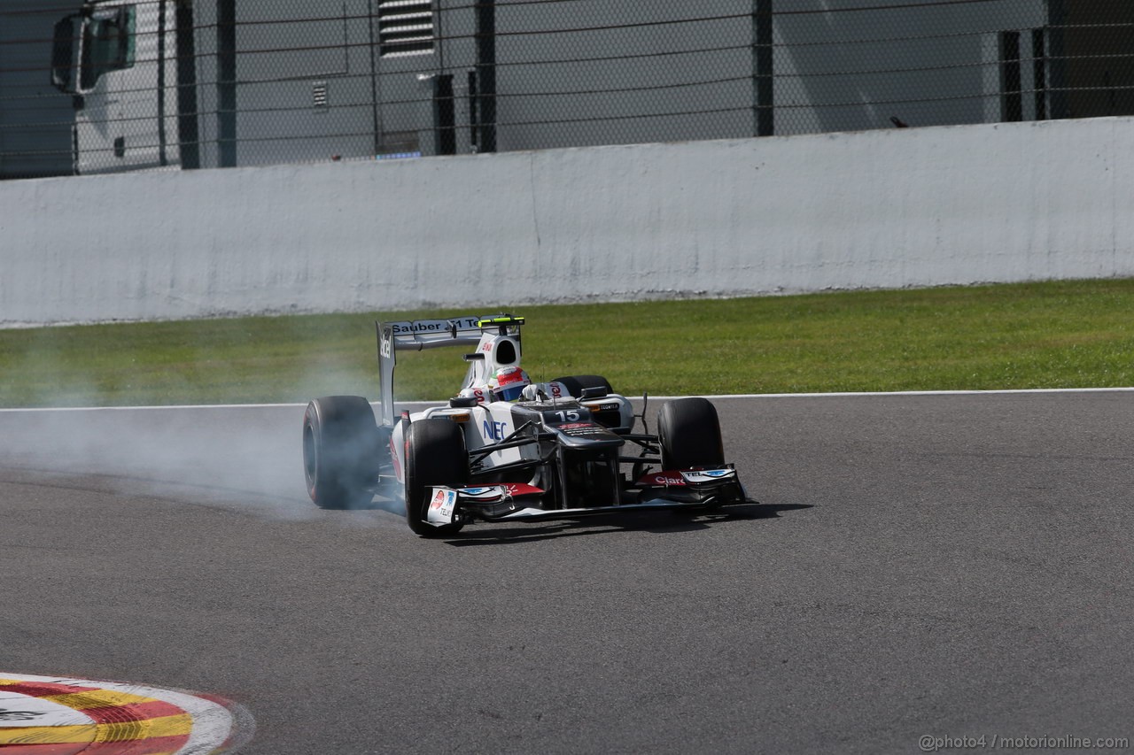 GP BELGIO, 01.09.2012- Prove Libere 3, Sergio Prez (MEX) Sauber F1 Team C31 