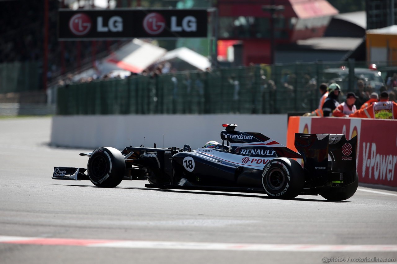 GP BELGIO, 01.09.2012- Prove Libere 3, Pastor Maldonado (VEN) Williams F1 Team FW34 