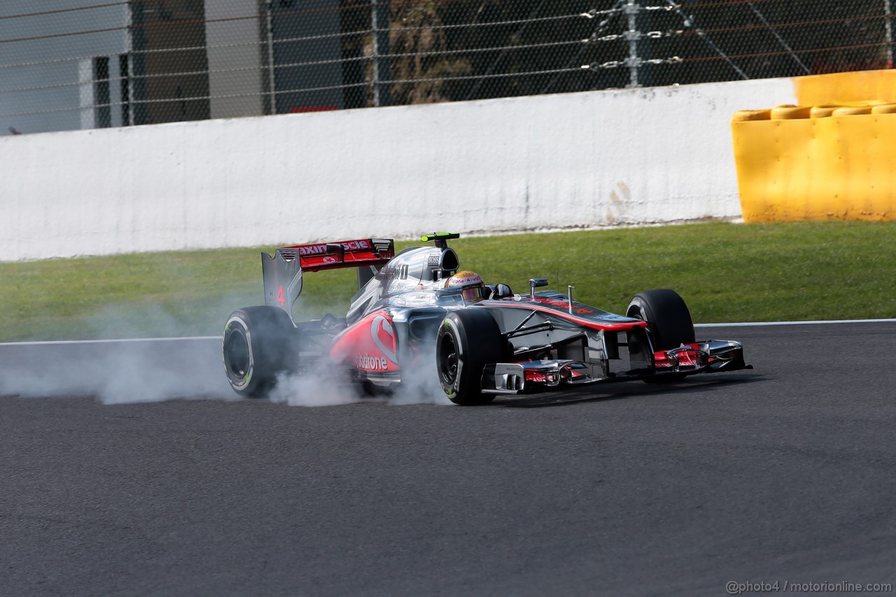 GP BELGIO, 01.09.2012- Prove Libere 3, Lewis Hamilton (GBR) McLaren Mercedes MP4-27 