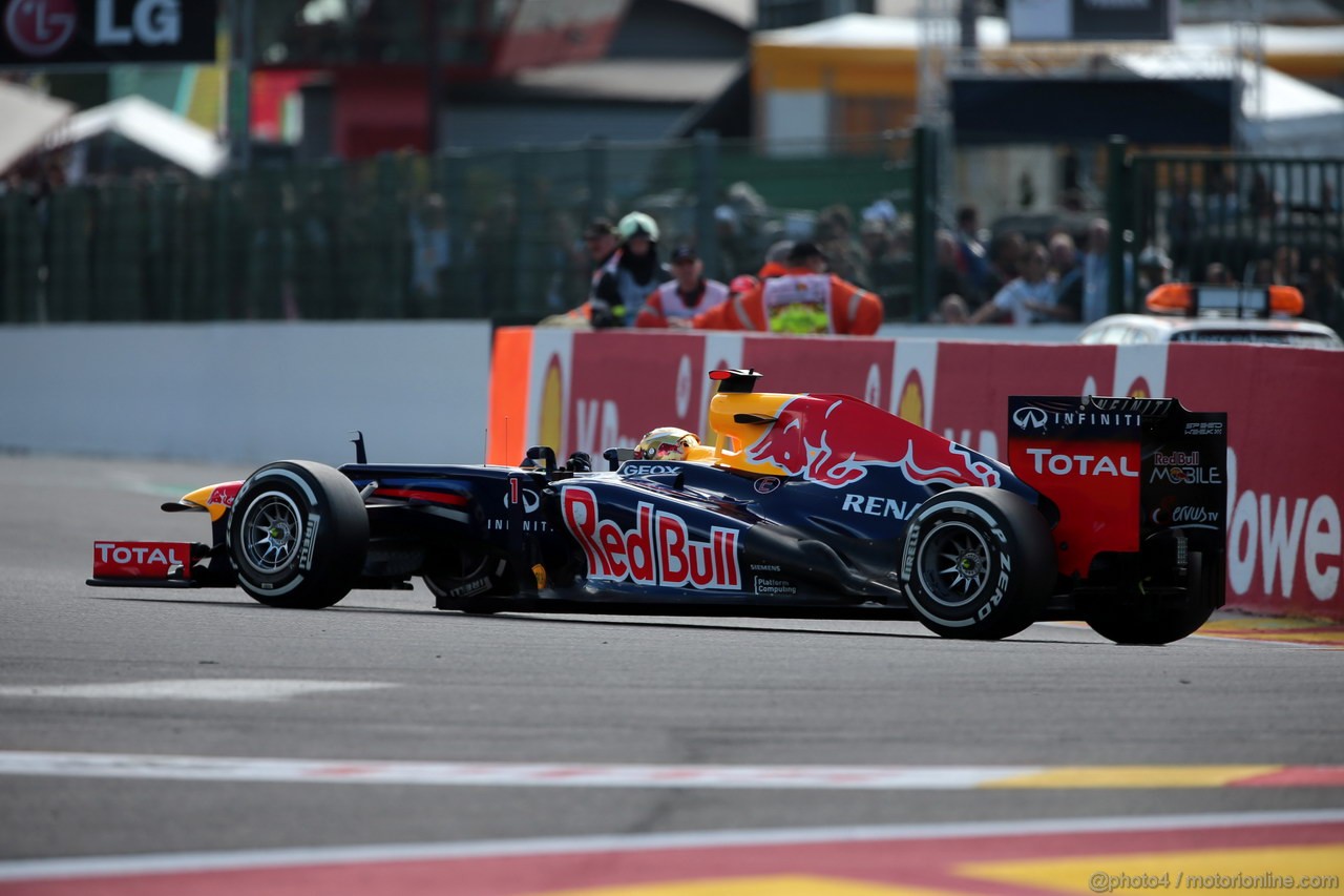 GP BELGIO, 01.09.2012- Prove Libere 3, Sebastian Vettel (GER) Red Bull Racing RB8 