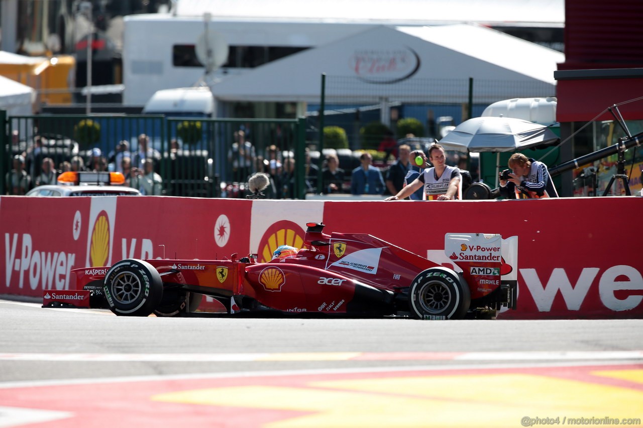 GP BELGIO, 01.09.2012- Prove Libere 3, Fernando Alonso (ESP) Ferrari F2012