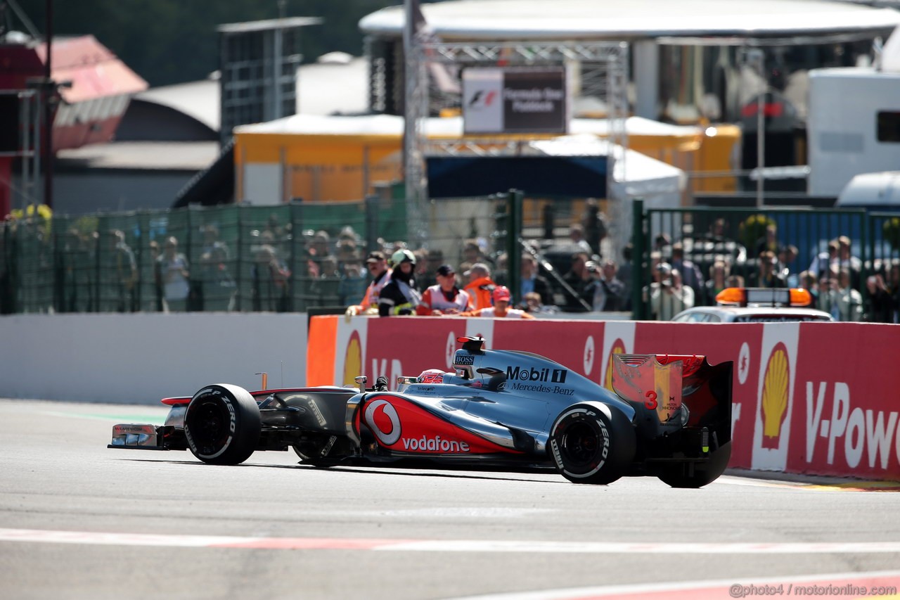 GP BELGIO, 01.09.2012- Prove Libere 3, Jenson Button (GBR) McLaren Mercedes MP4-27 