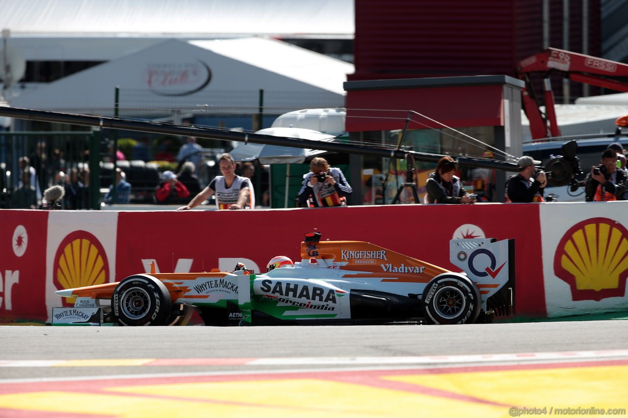 GP BELGIO, 01.09.2012- Prove Libere 3, Paul di Resta (GBR) Sahara Force India F1 Team VJM05