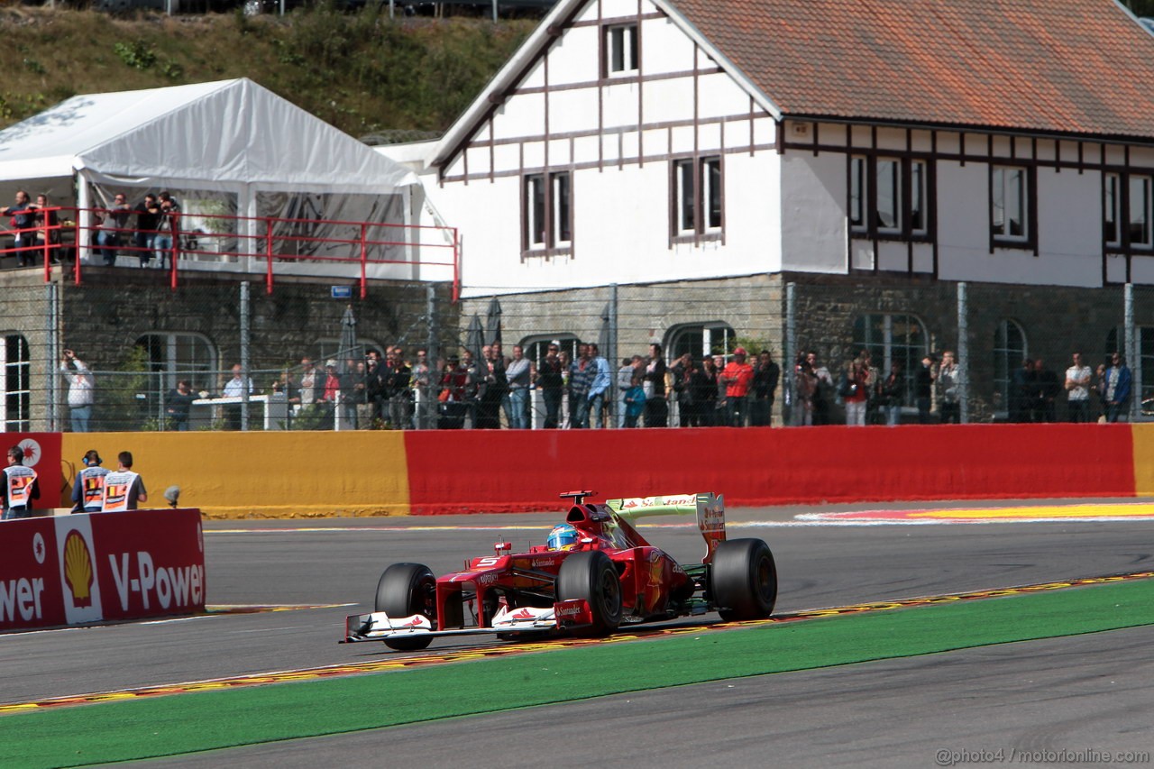 GP BELGIO, 01.09.2012- Prove Libere 3, Fernando Alonso (ESP) Ferrari F2012