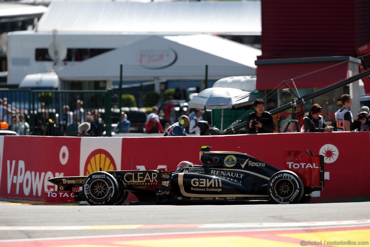 GP BELGIO, 01.09.2012- Prove Libere 3, Romain Grosjean (FRA) Lotus F1 Team E20