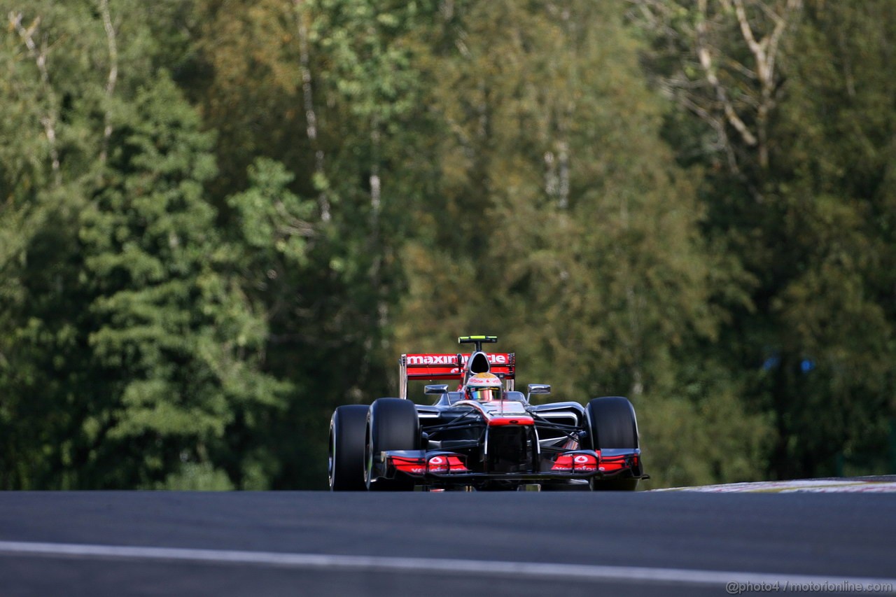 GP BELGIO, 01.09.2012- Prove Libere 3, Lewis Hamilton (GBR) McLaren Mercedes MP4-27 