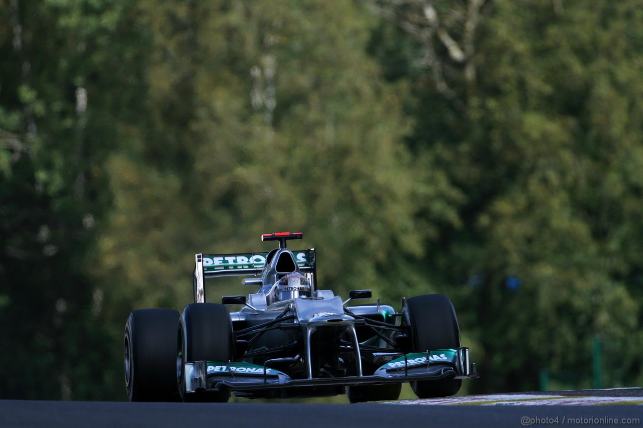 GP BELGIO, 01.09.2012- Prove Libere 3, Michael Schumacher (GER) Mercedes AMG F1 W03 