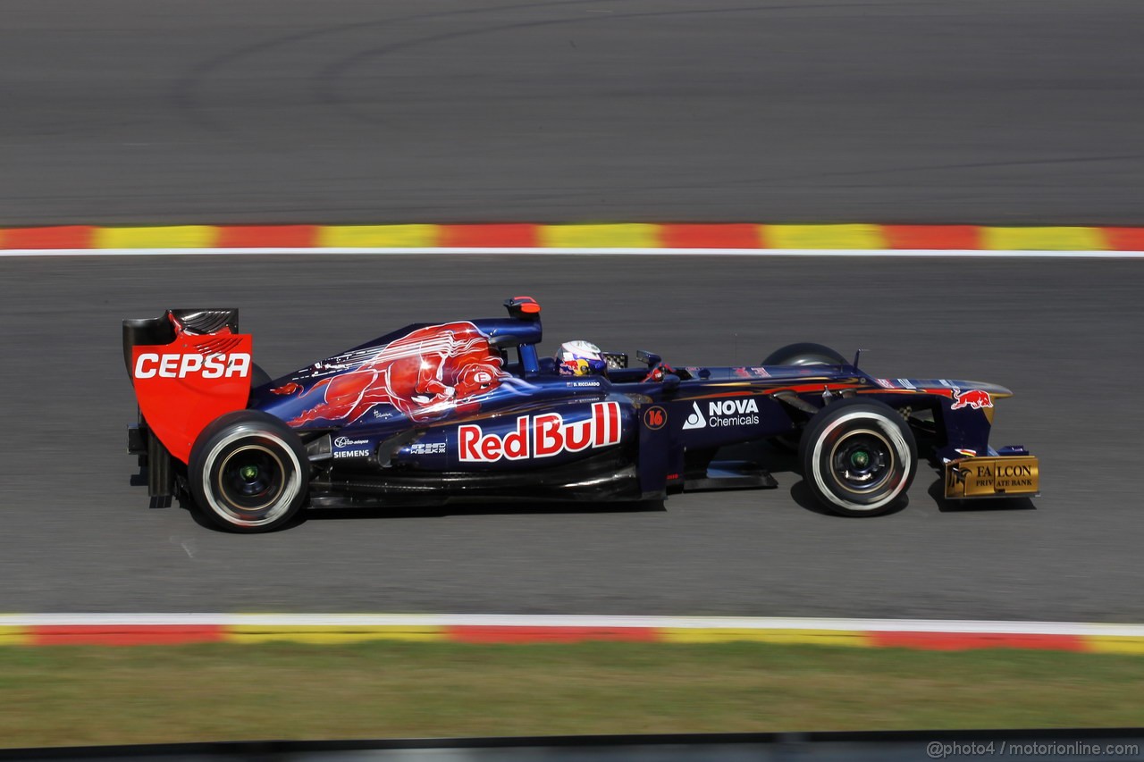 GP BELGIO, 01.09.2012- Prove Libere 3, Daniel Ricciardo (AUS) Scuderia Toro Rosso STR7 