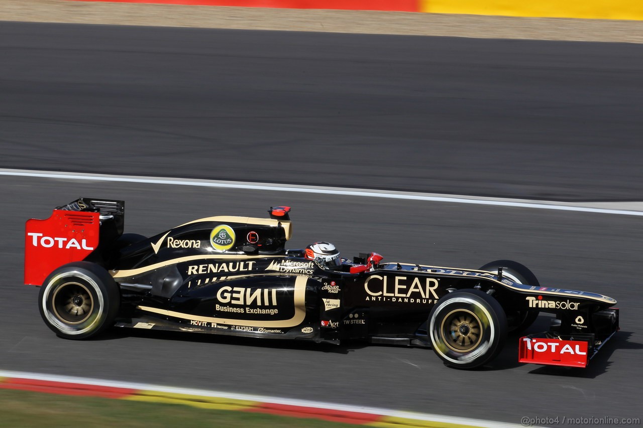 GP BELGIO, 01.09.2012- Prove Libere 3, Kimi Raikkonen (FIN) Lotus F1 Team E20 