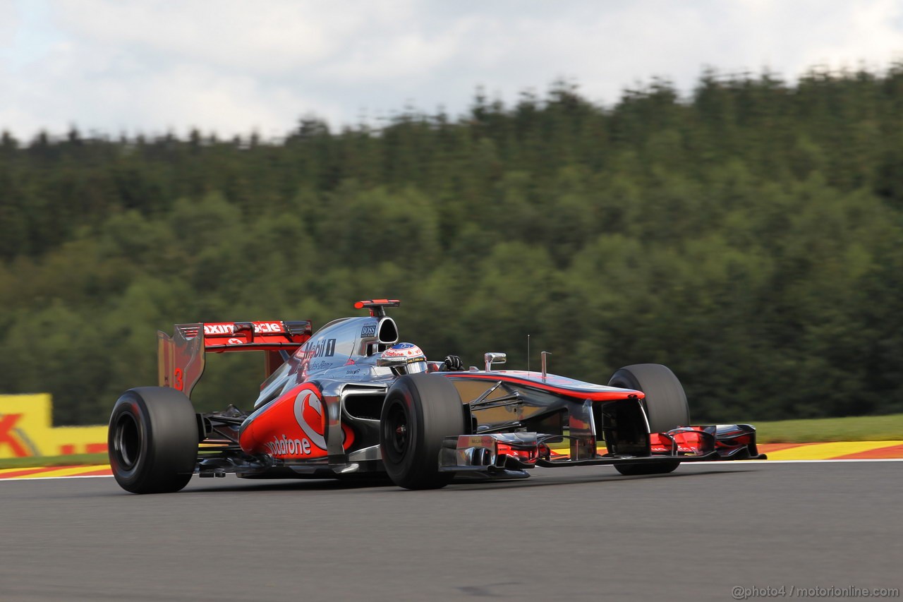 GP BELGIO, 01.09.2012- Prove Libere 3, Jenson Button (GBR) McLaren Mercedes MP4-27 