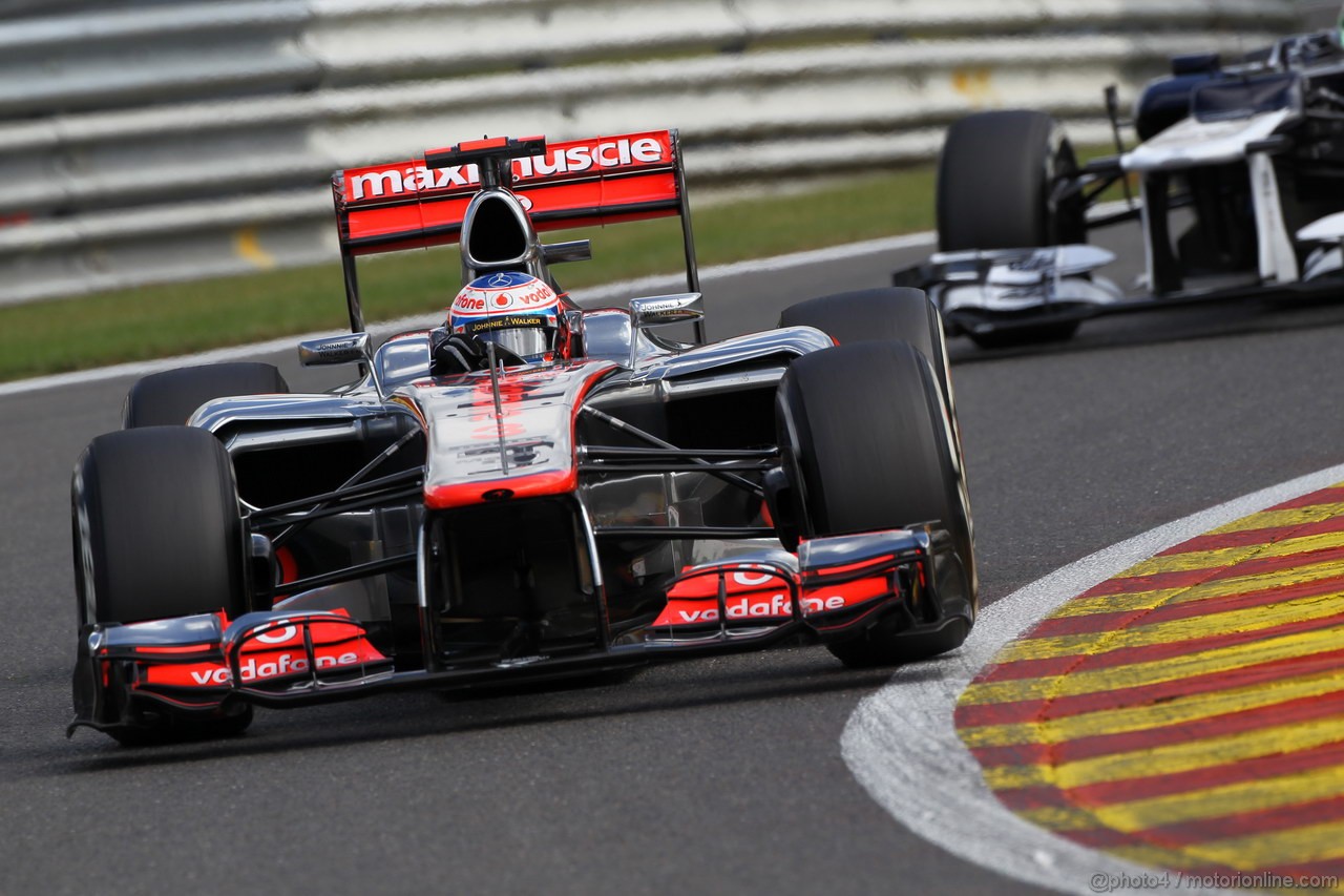 GP BELGIO, 01.09.2012- Prove Libere 3, Jenson Button (GBR) McLaren Mercedes MP4-27 