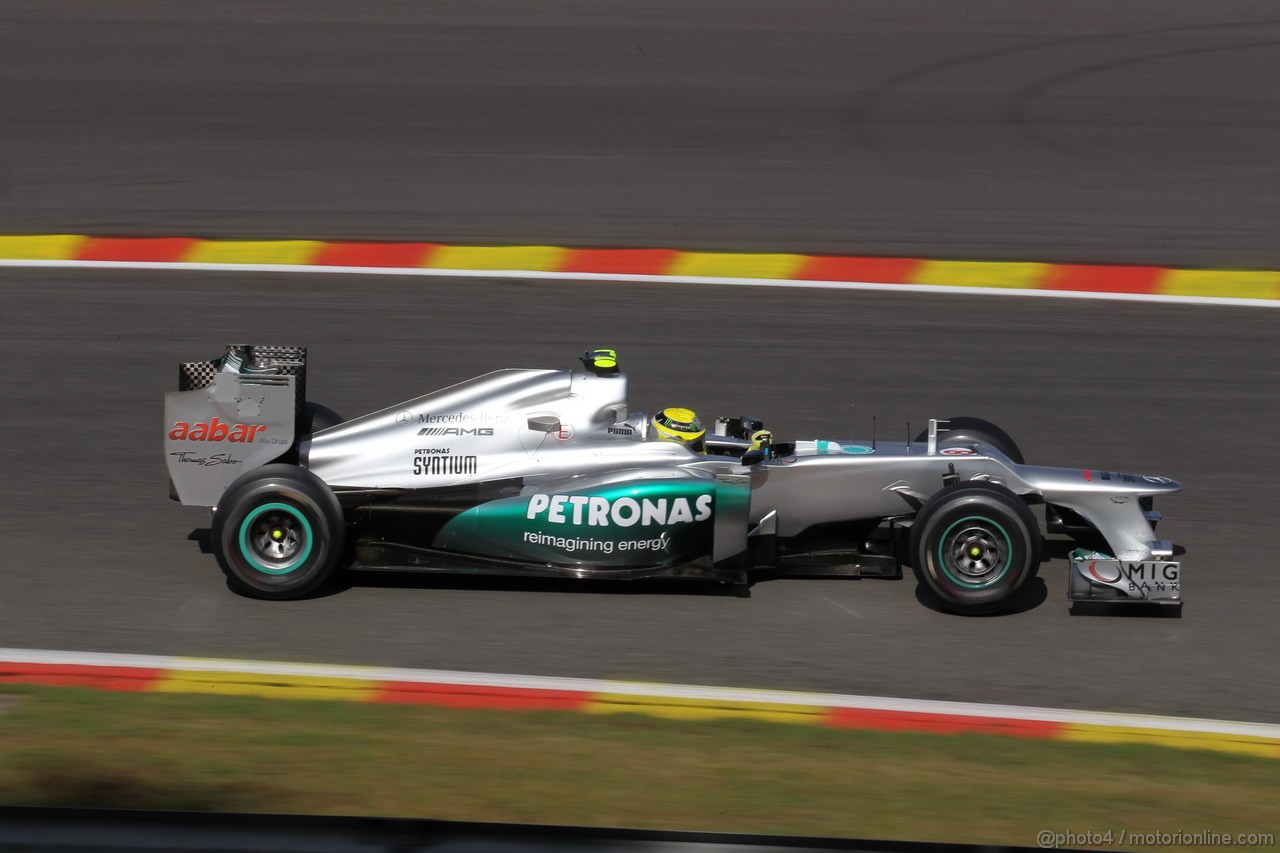 GP BELGIO, 01.09.2012- Prove Libere 3, Nico Rosberg (GER) Mercedes AMG F1 W03 