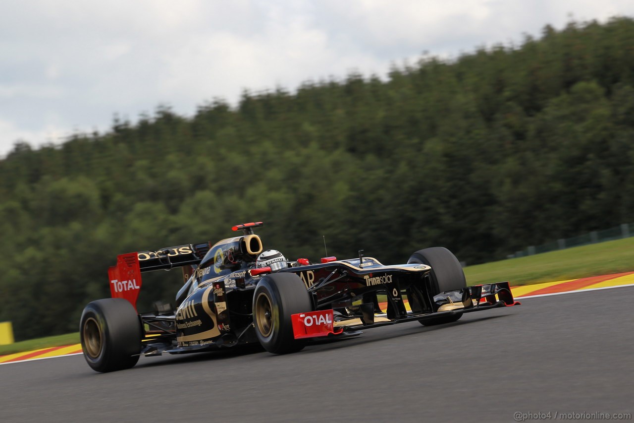 GP BELGIO, 01.09.2012- Prove Libere 3, Kimi Raikkonen (FIN) Lotus F1 Team E20 