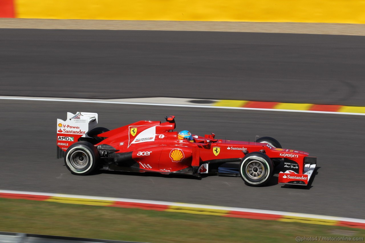 GP BELGIO, 01.09.2012- Prove Libere 3, Fernando Alonso (ESP) Ferrari F2012 