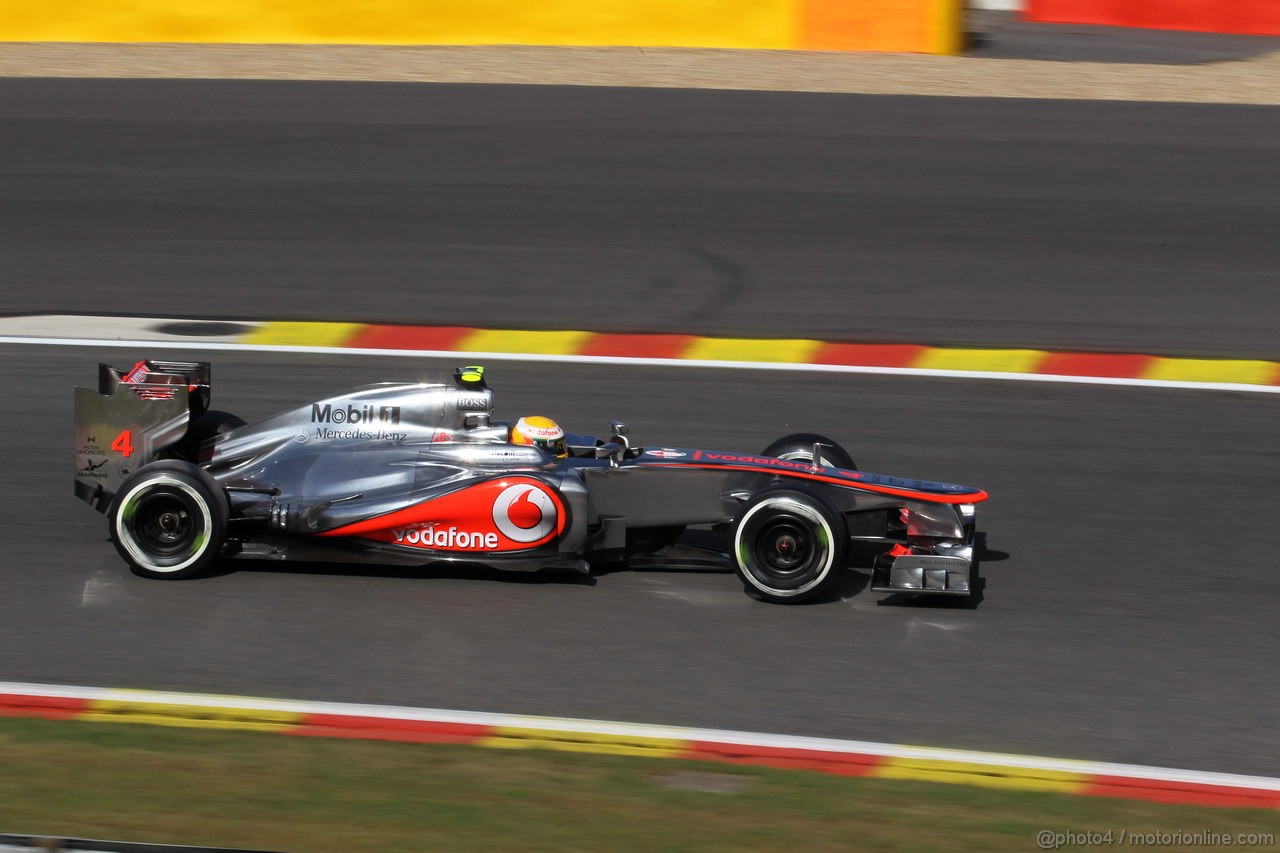 GP BELGIO, 01.09.2012- Prove Libere 3, Lewis Hamilton (GBR) McLaren Mercedes MP4-27 