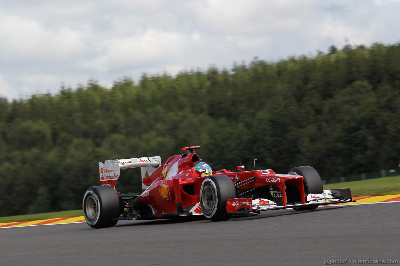 GP BELGIO, 01.09.2012- Prove Libere 3, Fernando Alonso (ESP) Ferrari F2012 