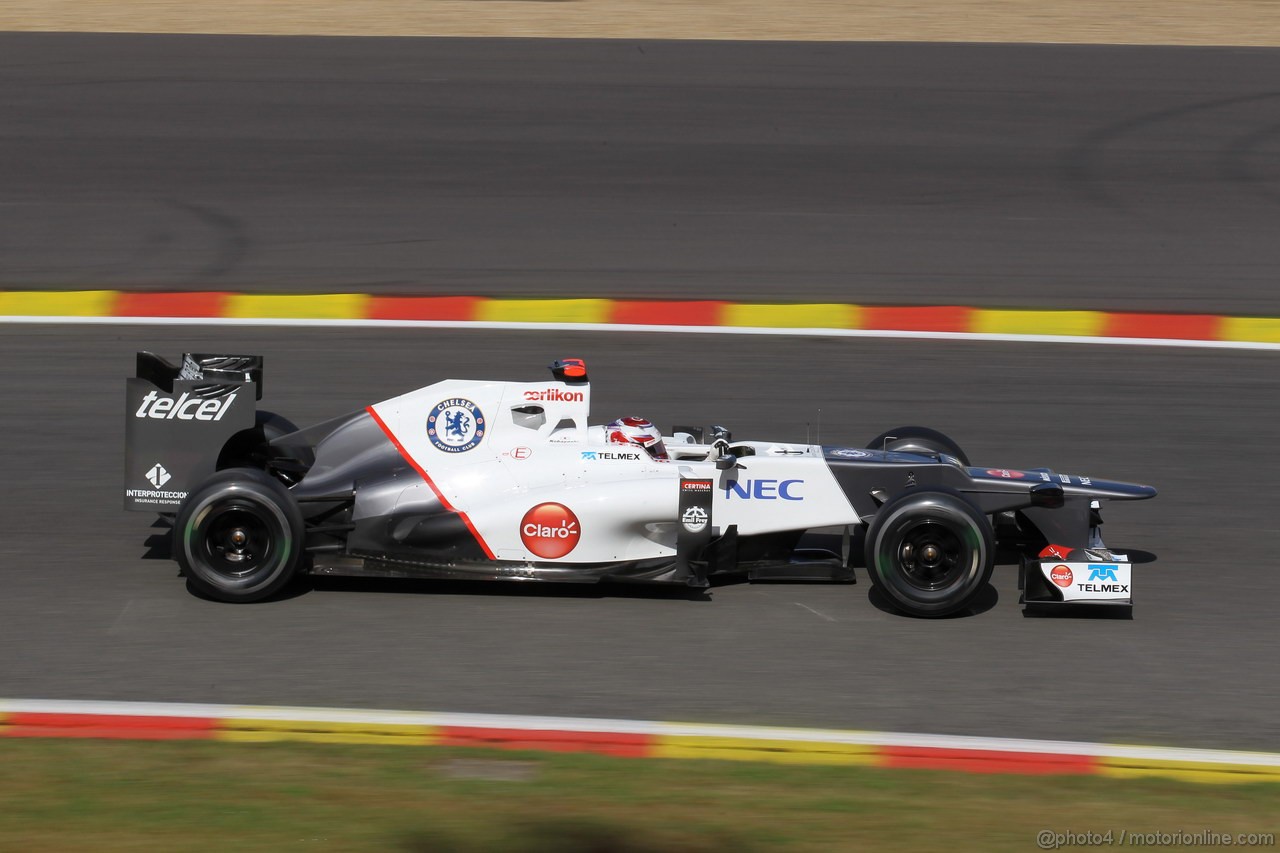 GP BELGIO, 01.09.2012- Prove Libere 3, Kamui Kobayashi (JAP) Sauber F1 Team C31 