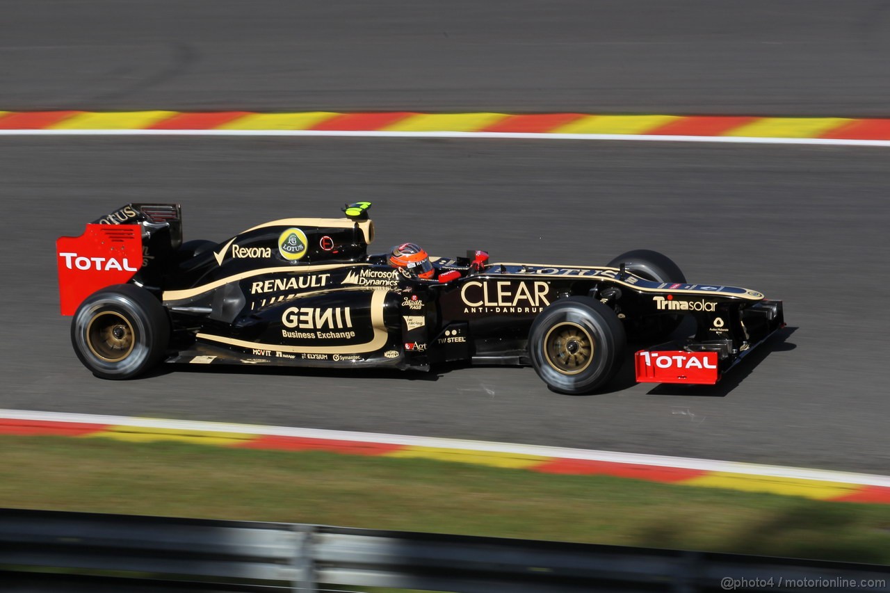 GP BELGIO, 01.09.2012- Prove Libere 3,Romain Grosjean (FRA) Lotus F1 Team E20 