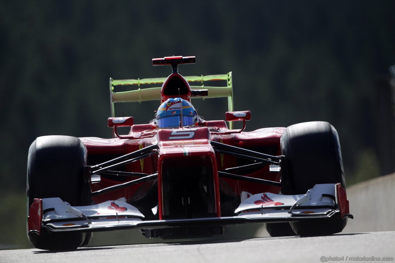 GP BELGIO, 01.09.2012- Prove Libere 3, Fernando Alonso (ESP) Ferrari F2012 