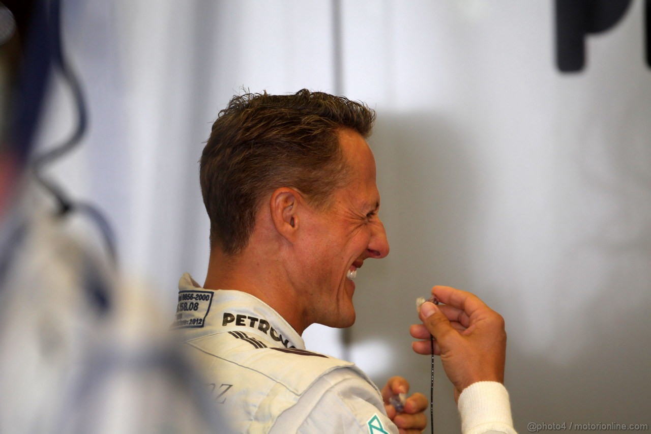 GP BELGIO, 01.09.2012- Prove Libere 3, Michael Schumacher (GER) Mercedes AMG F1 W03 