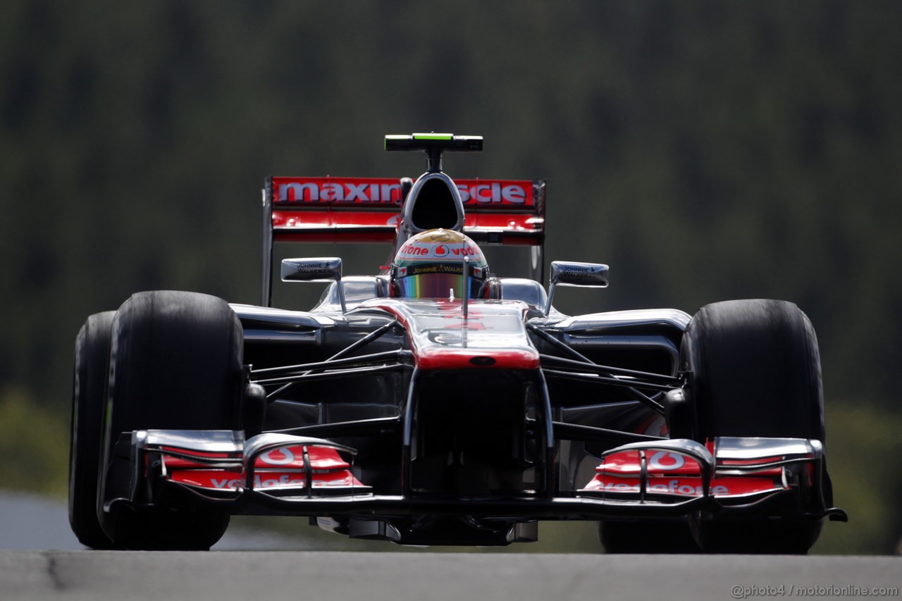 GP BELGIO, 01.09.2012- Prove Libere 3, Lewis Hamilton (GBR) McLaren Mercedes MP4-27 