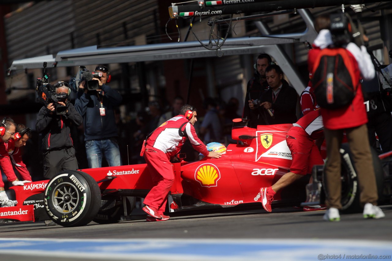 GP BELGIO, 01.09.2012- Prove Libere 3, Fernando Alonso (ESP) Ferrari F2012 