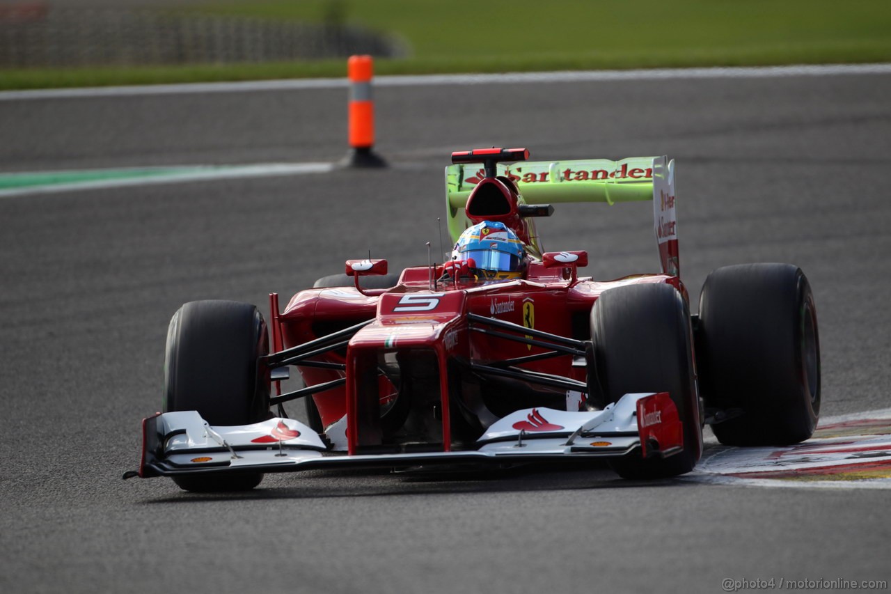 GP BELGIO, 01.09.2012- Prove Libere 3,Fernando Alonso (ESP) Ferrari F2012 