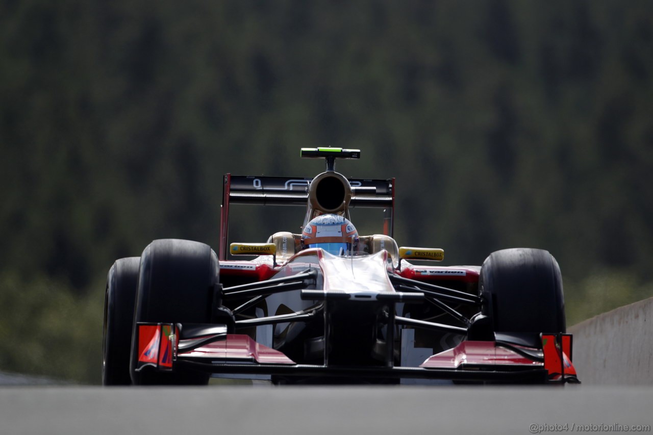 GP BELGIO, 01.09.2012- Prove Libere 3, Narain Karthikeyan (IND) HRT Formula 1 Team F112 