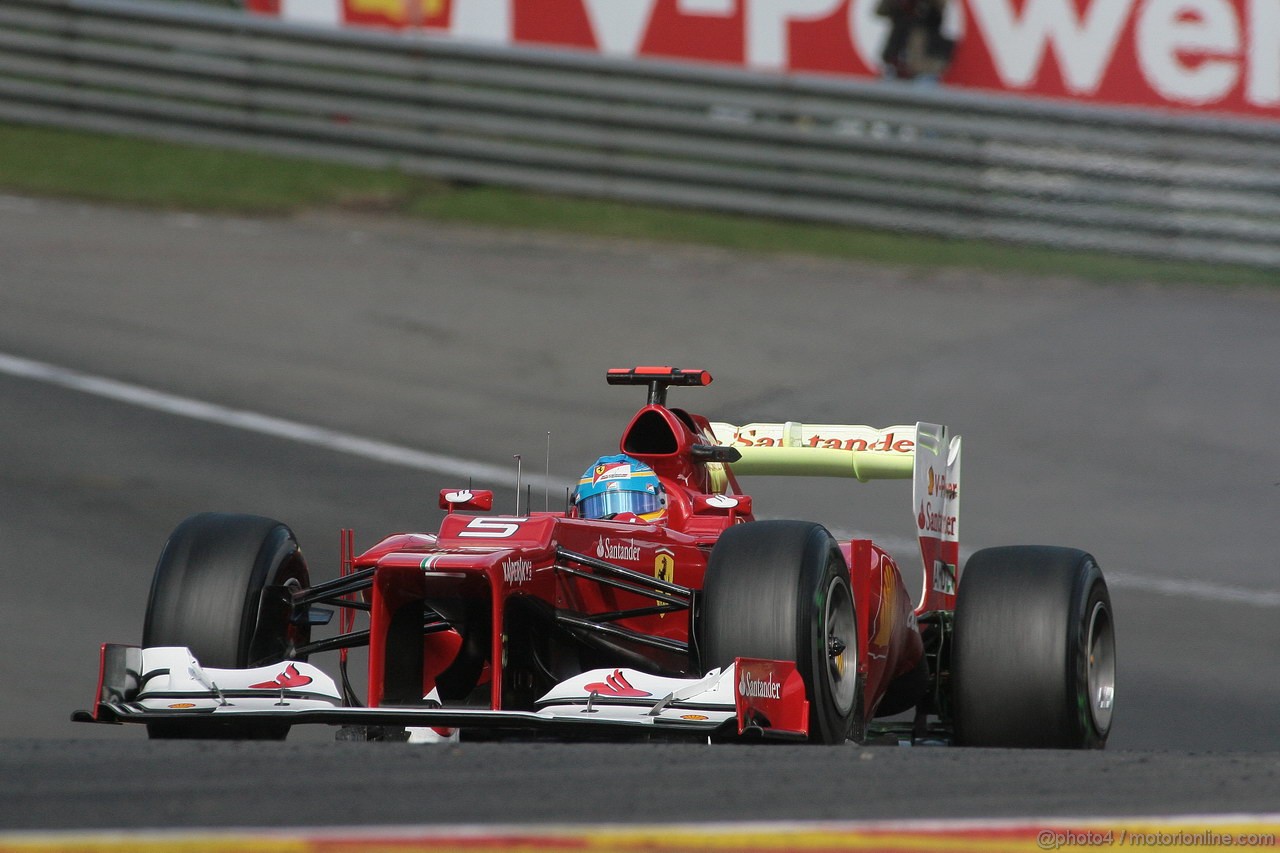 GP BELGIO, 01.09.2012- Prove Libere 3, Fernando Alonso (ESP) Ferrari F2012 