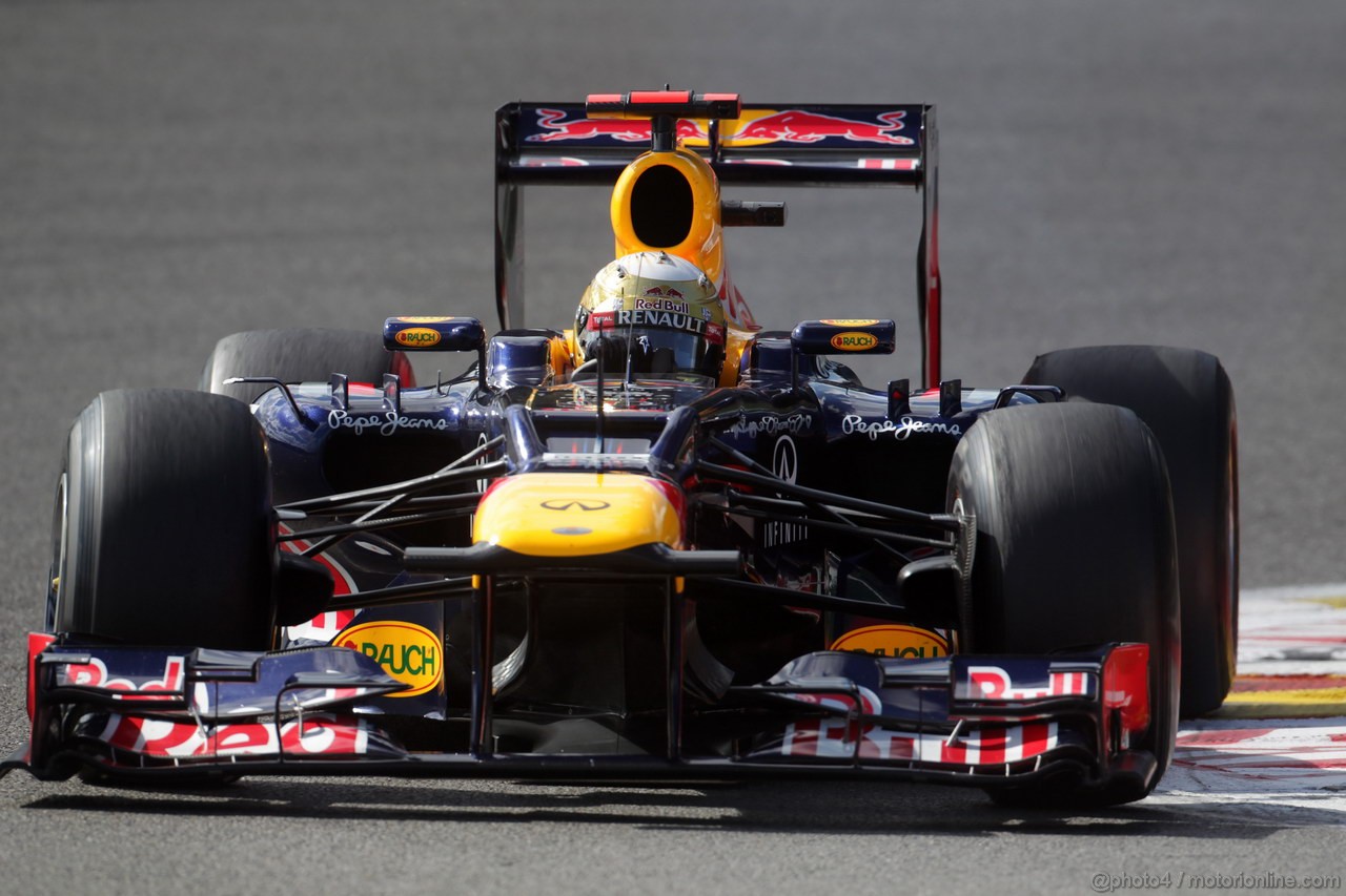 GP BELGIO, 01.09.2012- Prove Libere 3, Sebastian Vettel (GER) Red Bull Racing RB8 