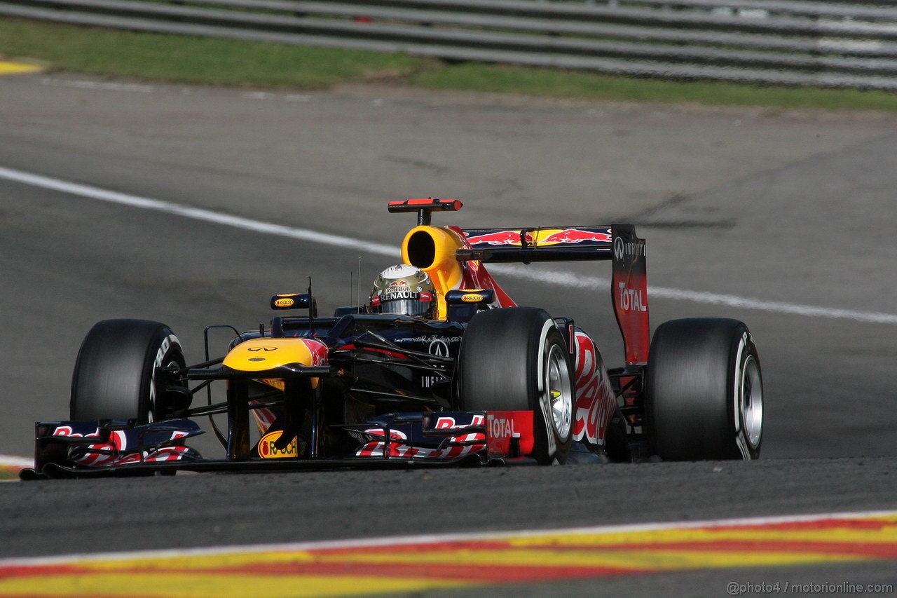 GP BELGIO, 01.09.2012- Prove Libere 3, Sebastian Vettel (GER) Red Bull Racing RB8 