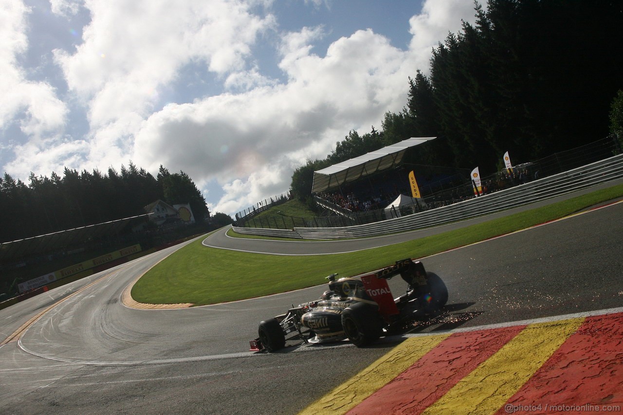 GP BELGIO, 01.09.2012- Prove Libere 3, Romain Grosjean (FRA) Lotus F1 Team E20 